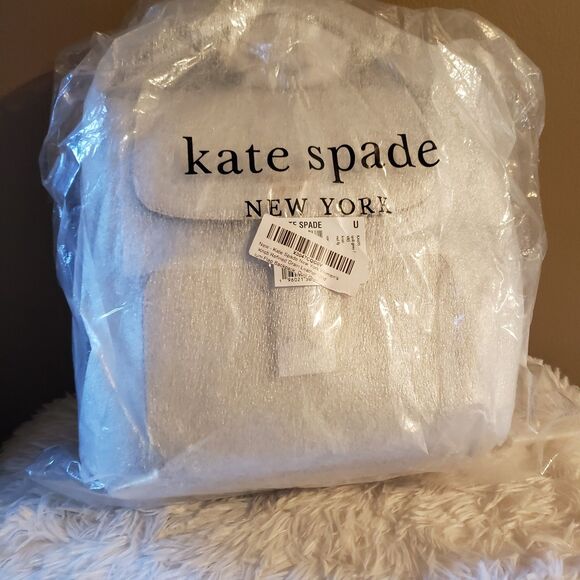 KATE SPADE Kristi Leather Backpack Purse Women’s Medium Quill Gray Bag NWT - Picture 6 of 7